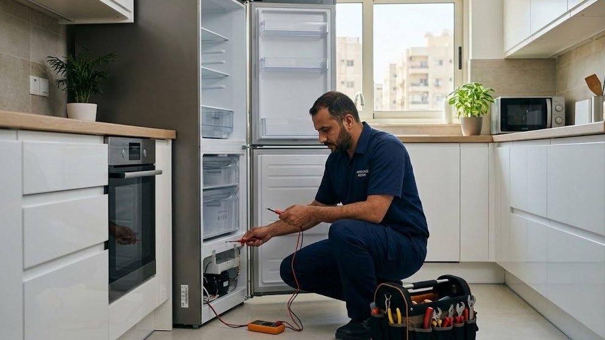 فني ثلاجتك يصلح ثلاجة في مطبخ منزل بالكويت